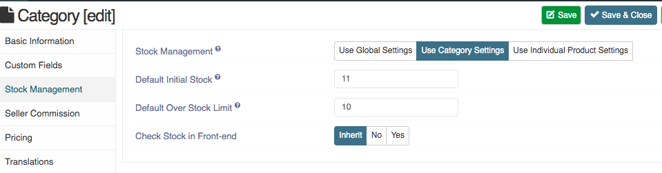 Global Setting